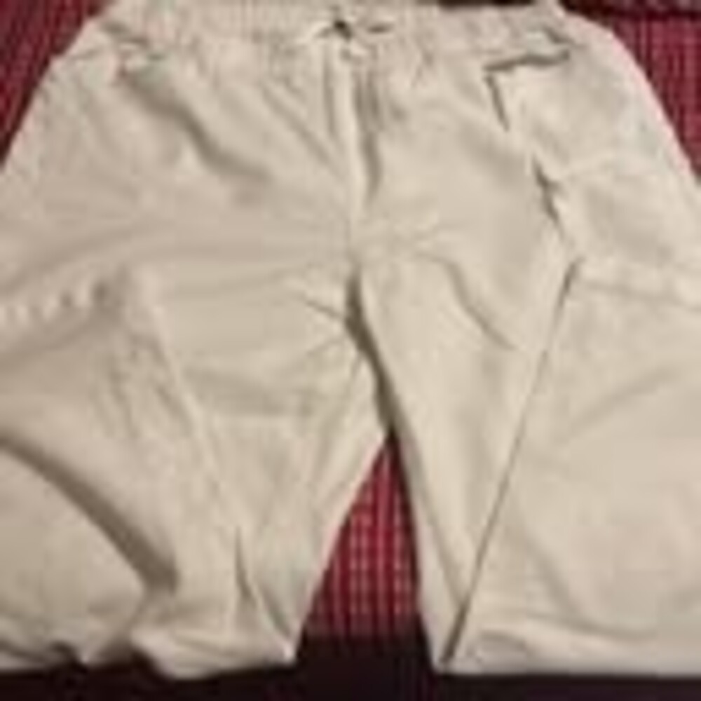 Lane Bryant White Drawstring Pants